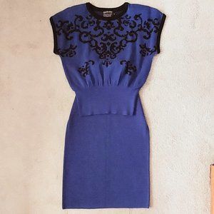 Vintage Carole Little 2 pc. midi Sweater Dress size S
